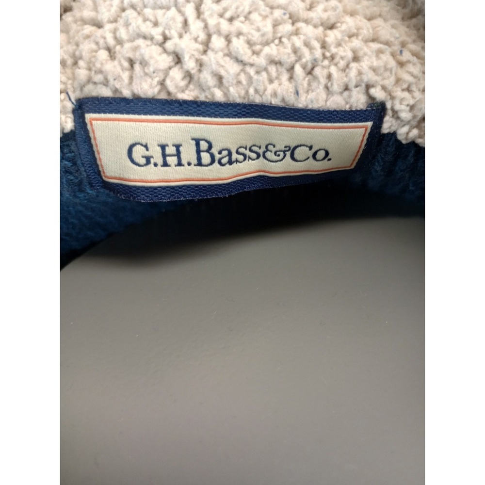 GH Bass & Co. Men's Pullover Sweater Size XL Blue 1/4 Button Up Heavy Warm - Picture 2 of 12